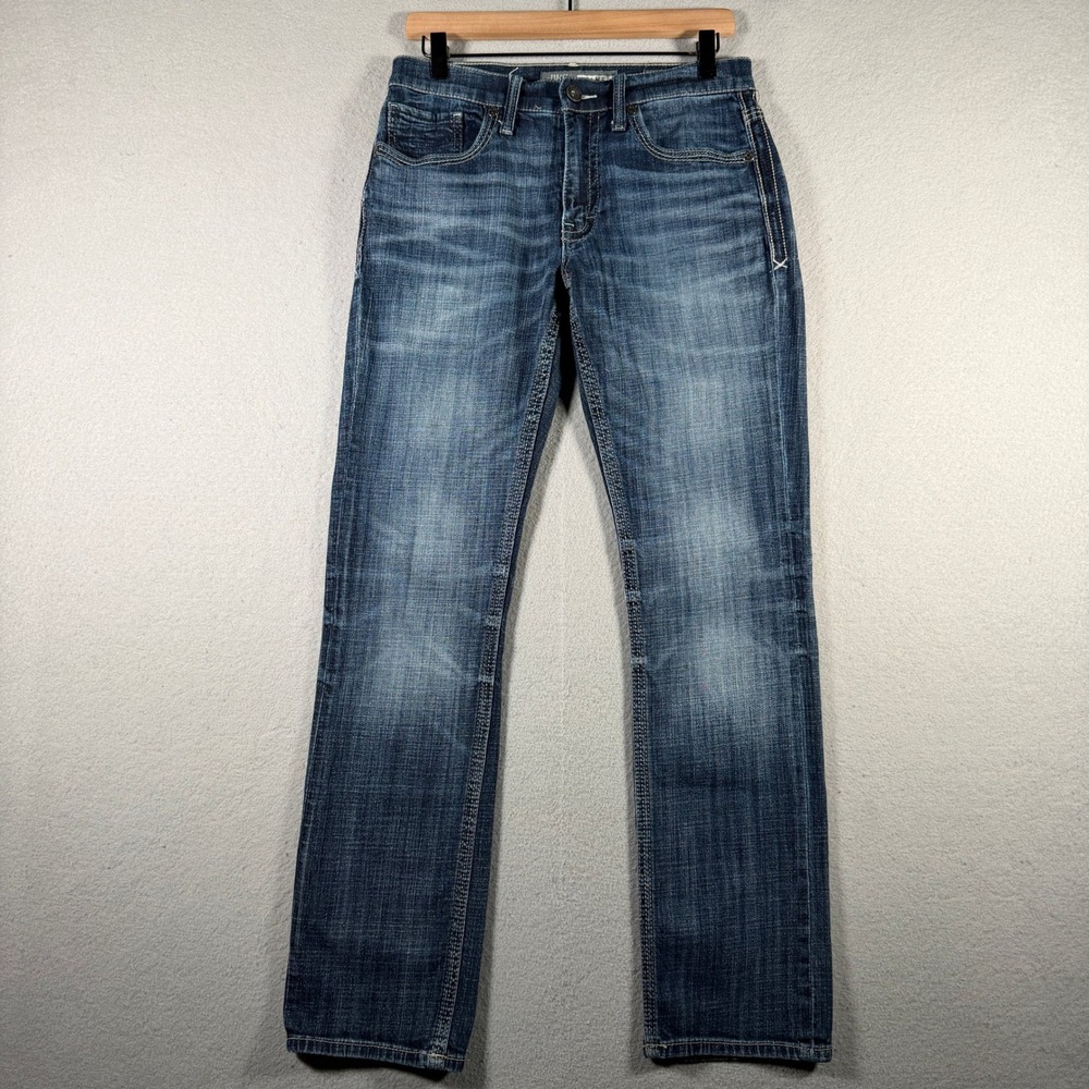 BKE Jake Mens Straight Leg Jeans 30R Medium Wash Denim ABP16071